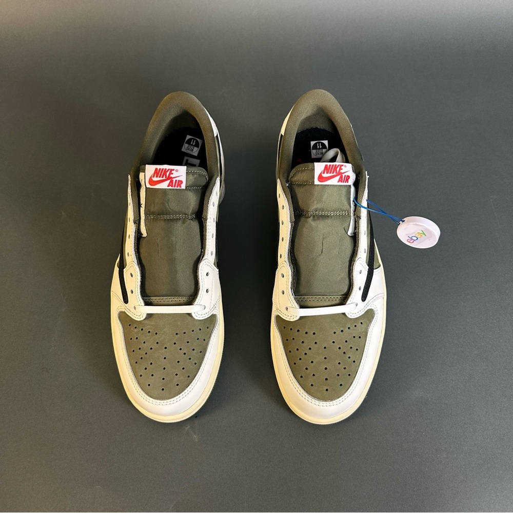 Size 11- 2024 Men's Jordan 1 Retro Low OG SP Travis Scott Med Olive DM7866-200 - Picture 5 of 11